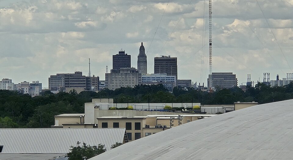 Baton Rouge, LA: Downtown Baton Rouge, Louisiana from Tiger Stadium (LSU)
