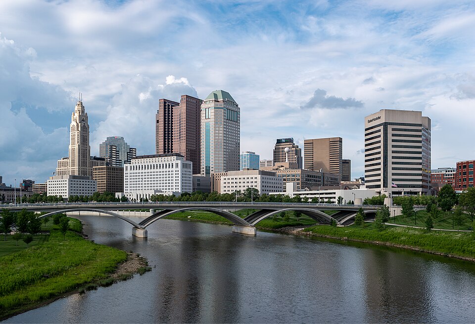 Columbus, OH: Downtown Columbus View from Main St Bridge - edit1
