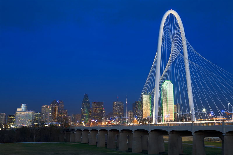 Dallas, TX: Dallas bridge skyline