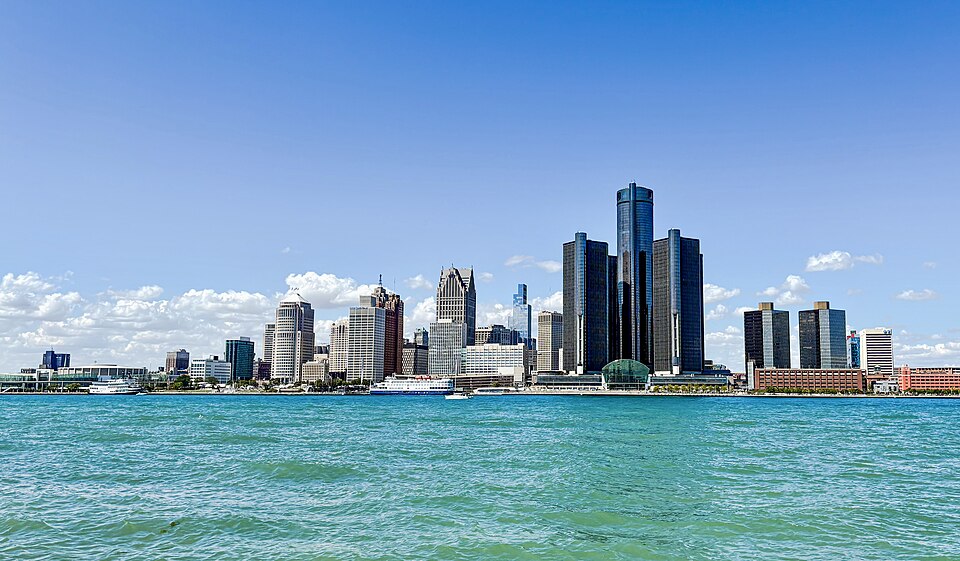 Detroit, MI: Detroit Skyline from Windsor 2025-09-01
