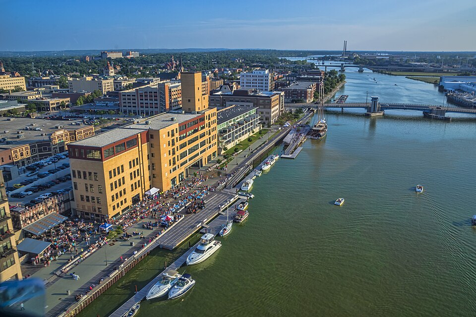 Green Bay, WI: Downtown Green Bay CityDeck along the Fox River